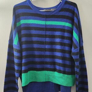 RD Style Blue with Black / Green Strips Bat Sleeve sz S